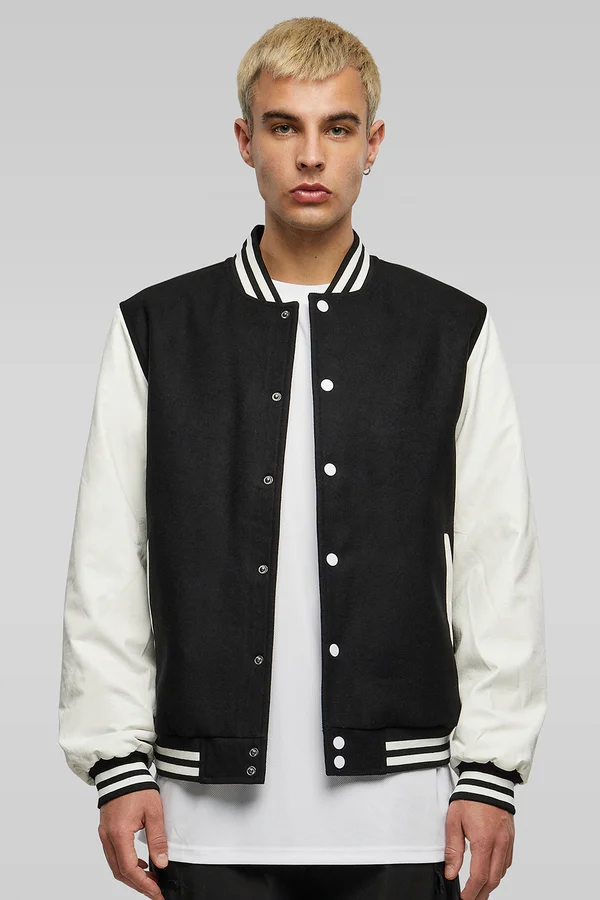 Oldschool College Jacket Black / White