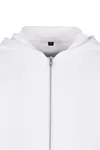 Fluffy Zip Hoody White