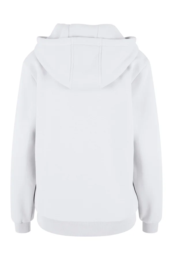 Ladies Fluffy Hoody White