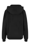Ladies Fluffy Zip Hoody Black