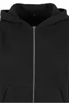 Ladies Fluffy Zip Hoody Black