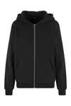 Ladies Fluffy Zip Hoody Black