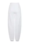 Ladies Fluffy Sweatpants White