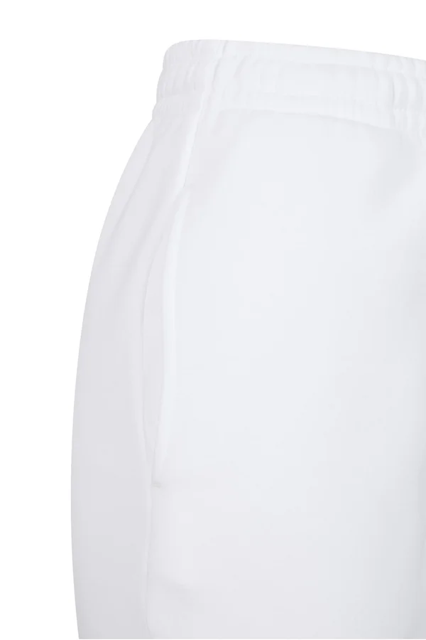 Ladies Fluffy Sweatpants White
