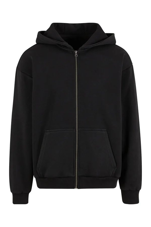 Vintage Heavy Zip Hoodie Black