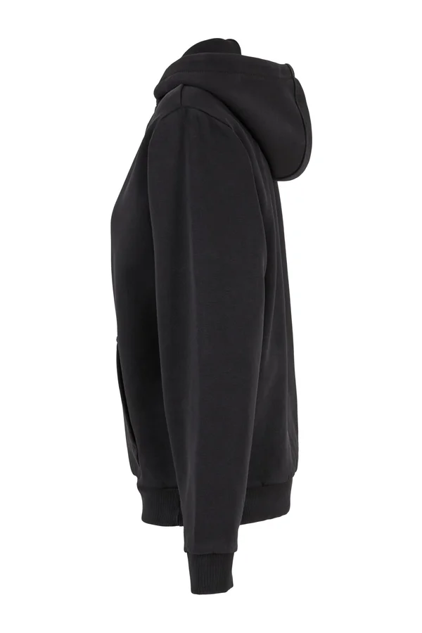 Ladies Vintage Heavy Hoody Black