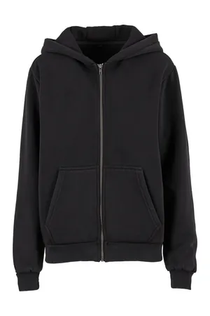 Ladies Vintage Heavy Zip Hoody Black