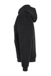 Ladies Vintage Heavy Zip Hoody Black