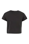 Ladies Vintage Cropped Tee Black