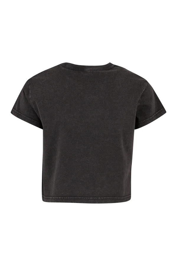Ladies Vintage Cropped Tee Black