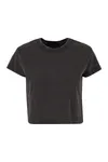 Ladies Vintage Cropped Tee Black