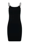 Ladies Stretch Jersey Slim Dress Black
