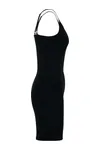 Ladies Stretch Jersey Slim Dress Black