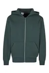 Kids Fluffy Zip Hoody Bottle Green