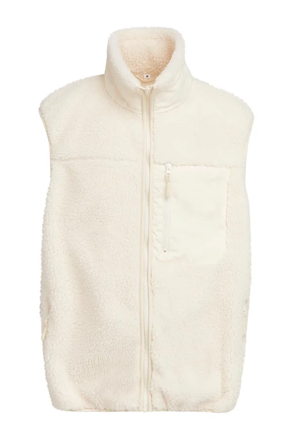 Bonded Sherpa Vest White Sand