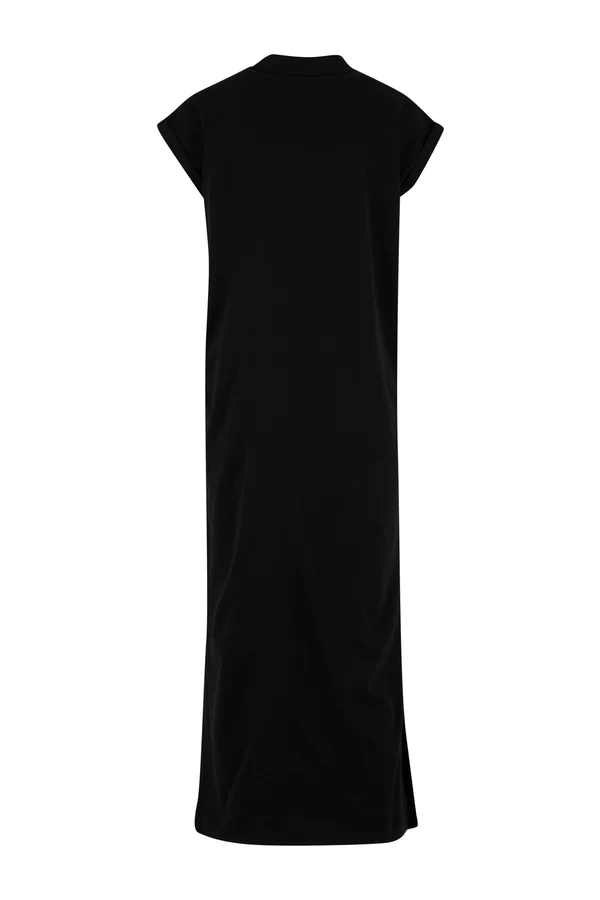 Ladies Sorona® Long Extended Shoulder Dress Black