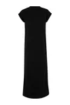 Ladies Sorona® Long Extended Shoulder Dress Black
