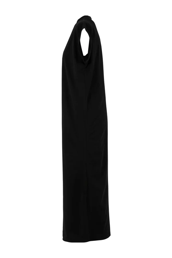 Ladies Sorona® Long Extended Shoulder Dress Black