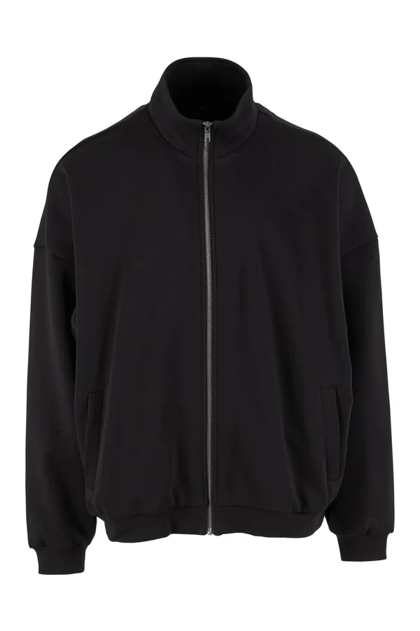 Oversized Zip Jacket Black