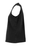 Ladies Vintage Washed Sleeveless Tee Black