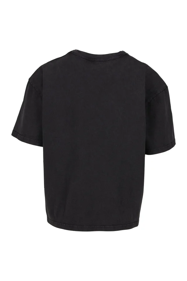 Vintage Cropped Heavy Oversize Tee Black