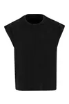 Vintage Cropped Heavy Sleeveless Tee Black