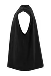 Vintage Cropped Heavy Sleeveless Tee Black