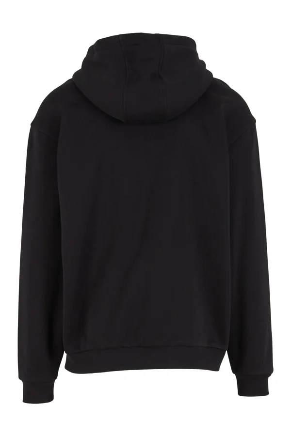 Loose Fit Zip Hoody Black