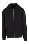 Loose Fit Zip Hoody Black