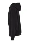 Loose Fit Zip Hoody Black