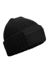 Zip Patch Beanie Black