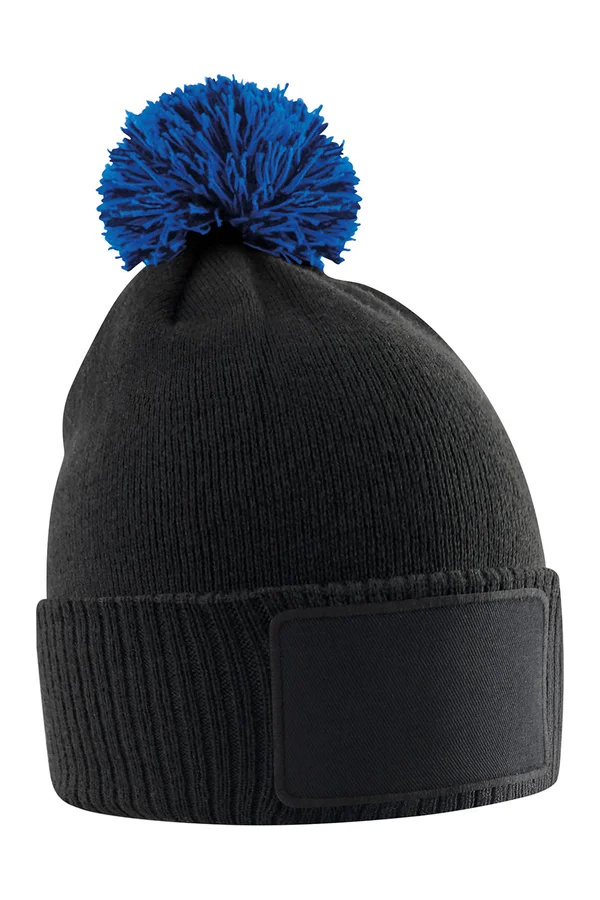 Kids Snowstar Patch Beanie Black / Bright Royal