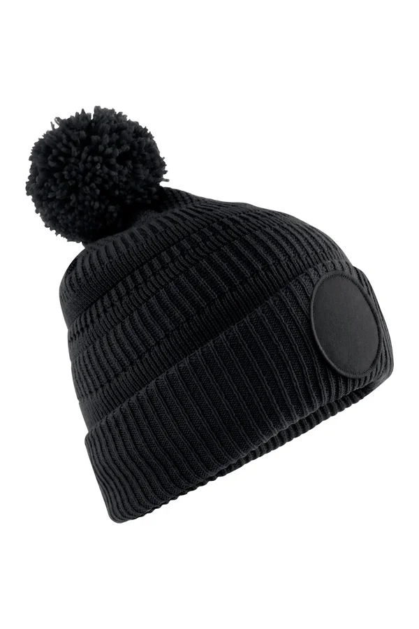 Fan Patch Beanie Black