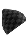 Checkerboard Beanie Black / Charcoal