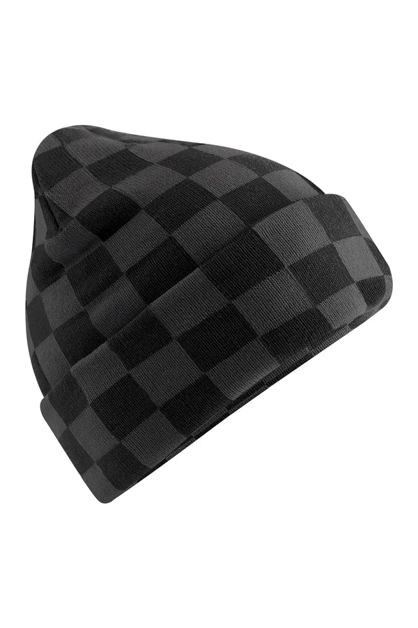 Checkerboard Beanie Black / Charcoal