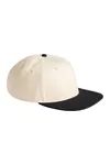 Contrast Flat Peak 6 Panel Cap Natural / Black