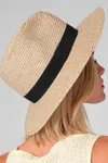 Straw Fedora Natural / Black