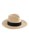 Straw Fedora Natural / Black
