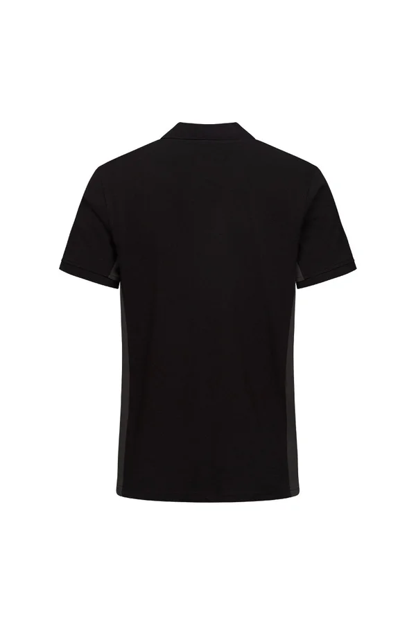Unisex Contrast Polo Black / Charcoal (Solid)