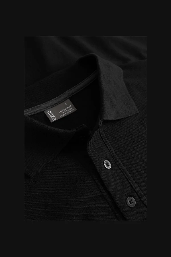 Unisex Contrast Polo Black / Charcoal (Solid)