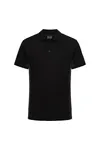 Unisex Contrast Polo Black / Charcoal (Solid)