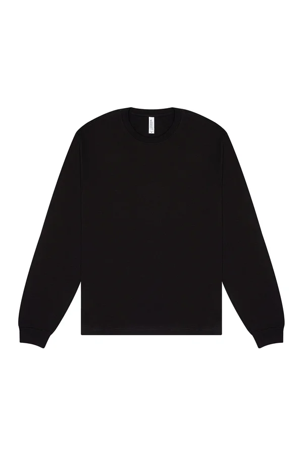 Unisex Heavyweight Long Sleeve Tee Black