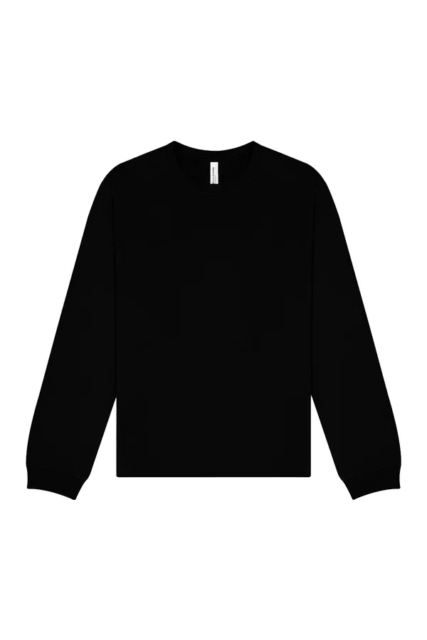 Unisex Heavyweight Long Sleeve Tee Black