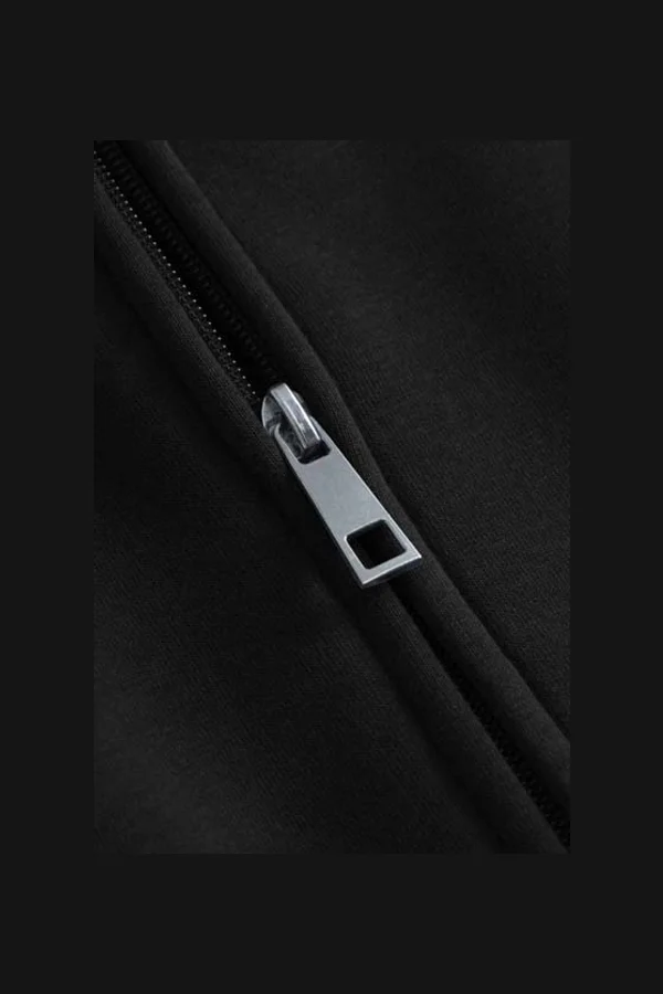 Unisex Heavy Hoodie Jacket Black