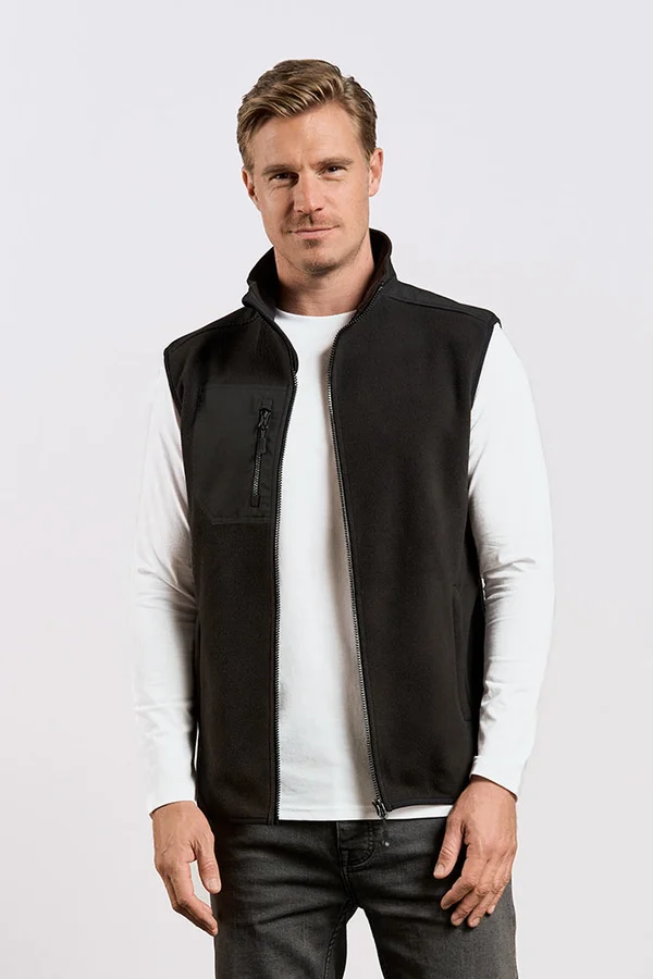 Men´s Canvas Fleece Vest Black