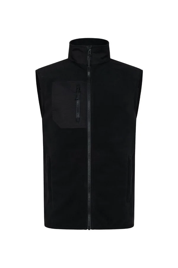Men´s Canvas Fleece Vest Black