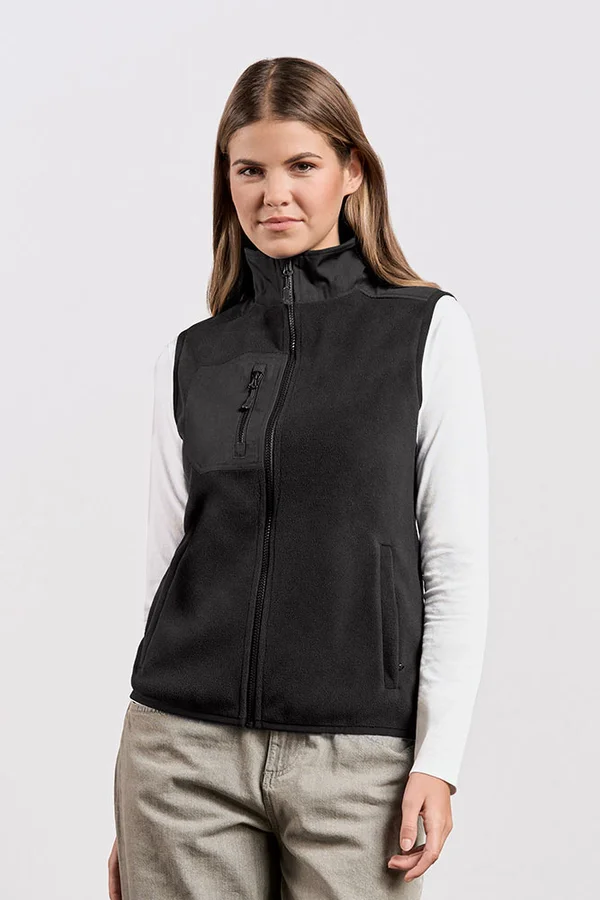 Women´s Canvas Fleece Vest Black