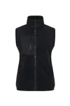 Women´s Canvas Fleece Vest Black