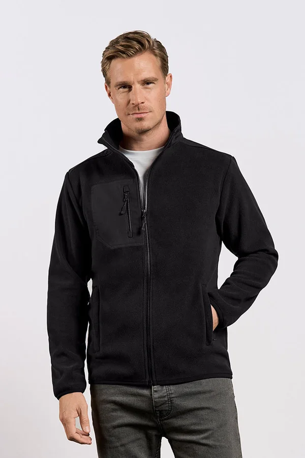 Men´s Canvas Fleece Jacket Black