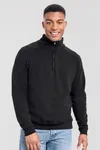 Iconic Premium Zip Neck Sweat Black